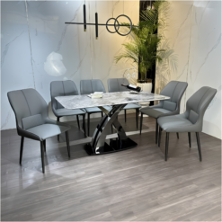 Bộ Bàn Ăn Vi Tinh Thể Luxury HV035