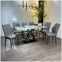 Bộ Bàn Ăn Vi Tinh Thể Luxury HV036