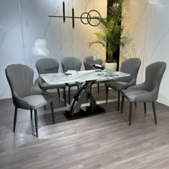 Bộ Bàn Ăn Vi Tinh Thể Luxury HV037