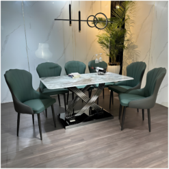 Bộ Bàn Ăn Vi Tinh Thể Luxury HV026