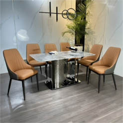 Bộ Bàn Ăn Vi Tinh Thể Luxury HV033